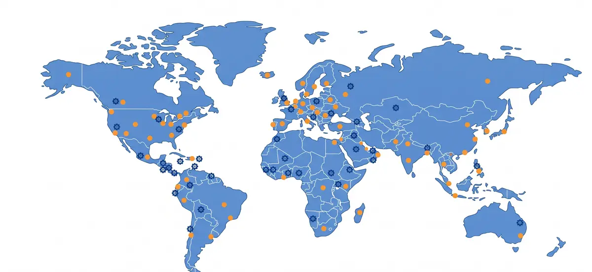 World Service Map